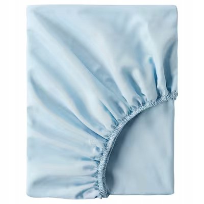 IKEA BRUKSVARA prześcieradło z gumką 90x200 NIEBIESKIE