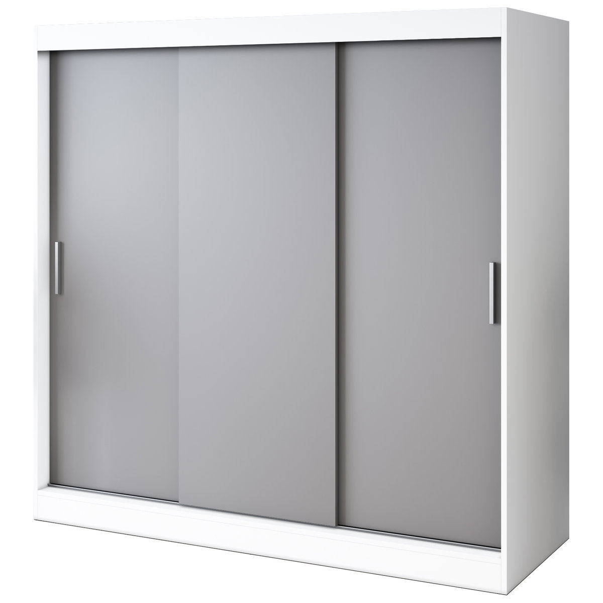 Szafa przesuwna 200x200 Gold , Biały mat / Antracyt mat