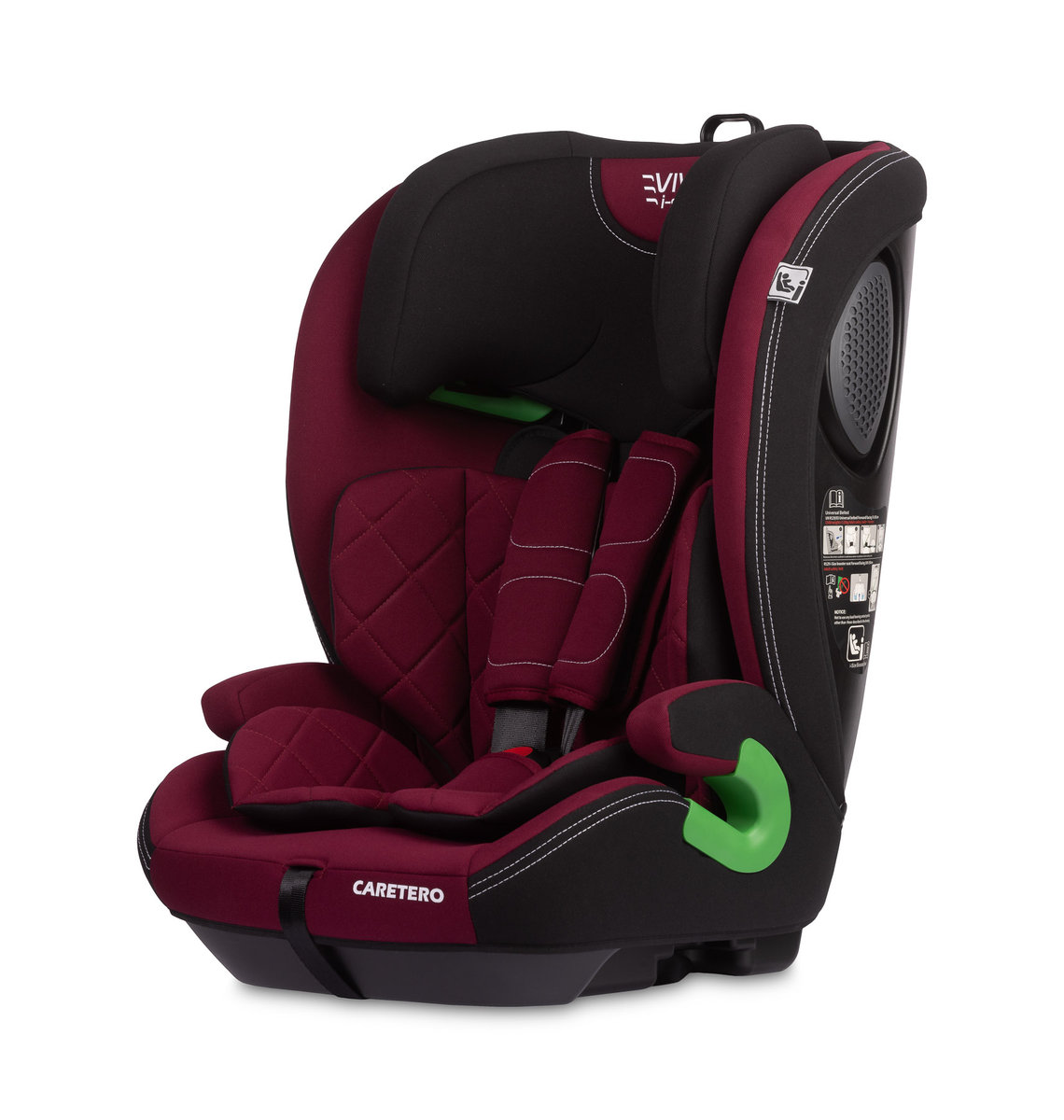 Caretero, fotelik vivo i-size burgundy (76-150)