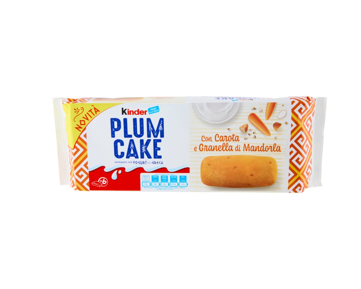 KINDER PLUM CAKE Preparato con Yogurt alla Greca con Carota e Granella di Mandorl 192g