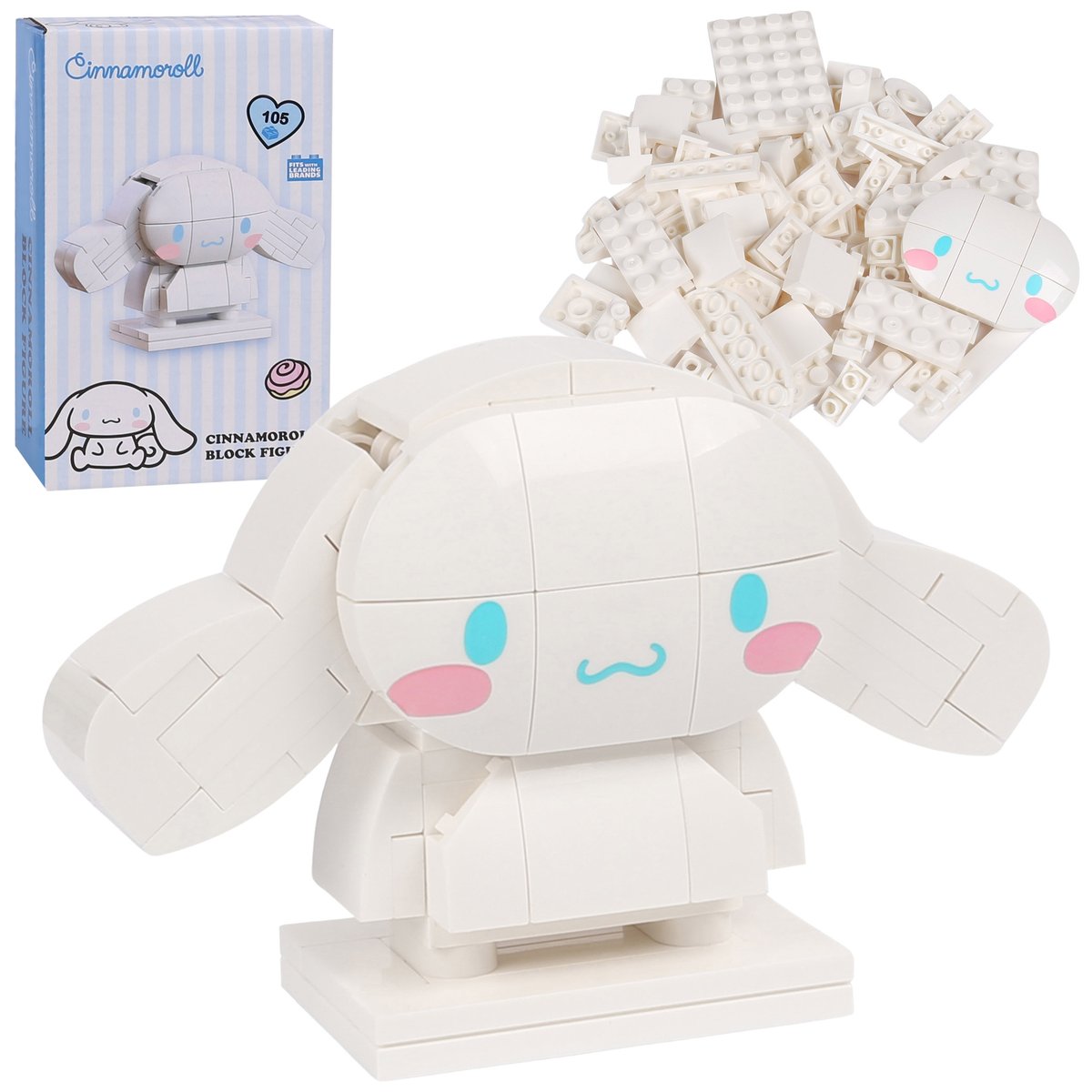Figurka 3D Cinnamoroll Hello Kitty Zestaw klocków do samodzielnego złożenia figurki, kreatywny zestaw, klocki konstrukcyjne 3+