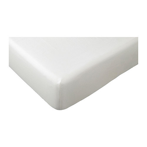 IKEA DVALA prześcieradło z gumką 160x200 BIAŁE