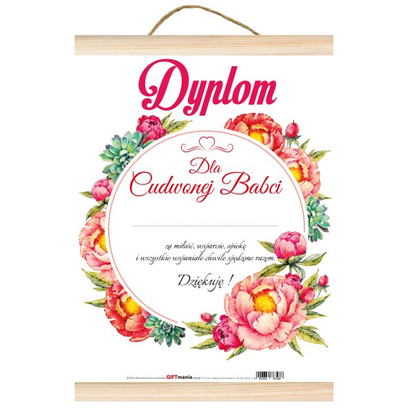 Dyplom A4 Z Drewnianymi Listewkami 