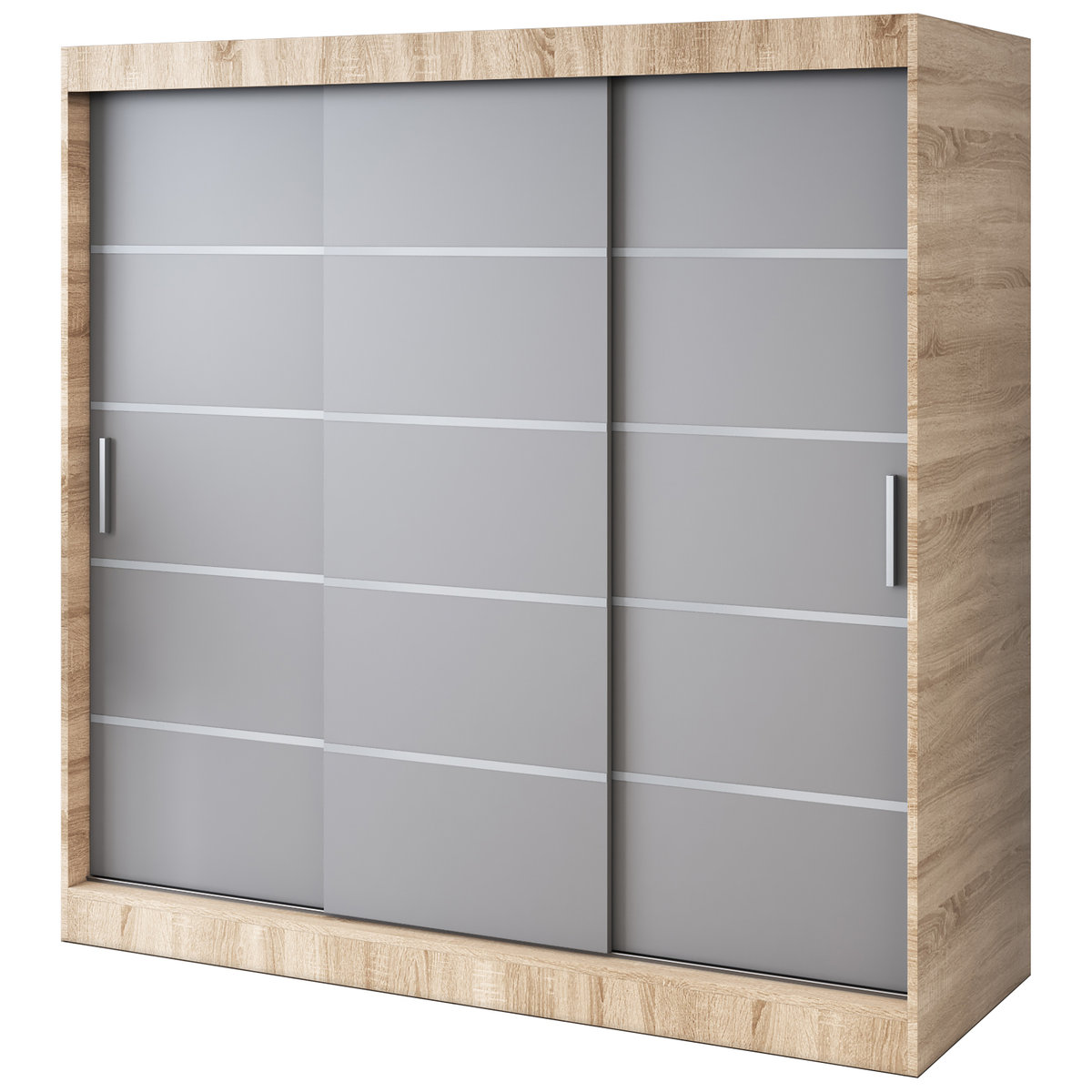 Szafa przesuwna 200x200 Nina , Dąb Sonoma / Antracyt mat