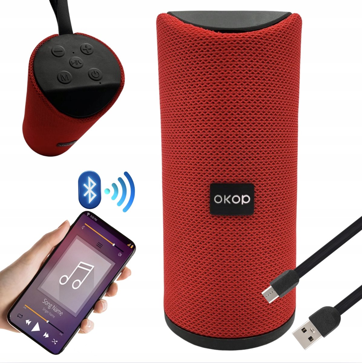 Głośnik BLUETOOTH z radiem głośnik BLUETOOTH przenośny KP-543 16x7,5 cm