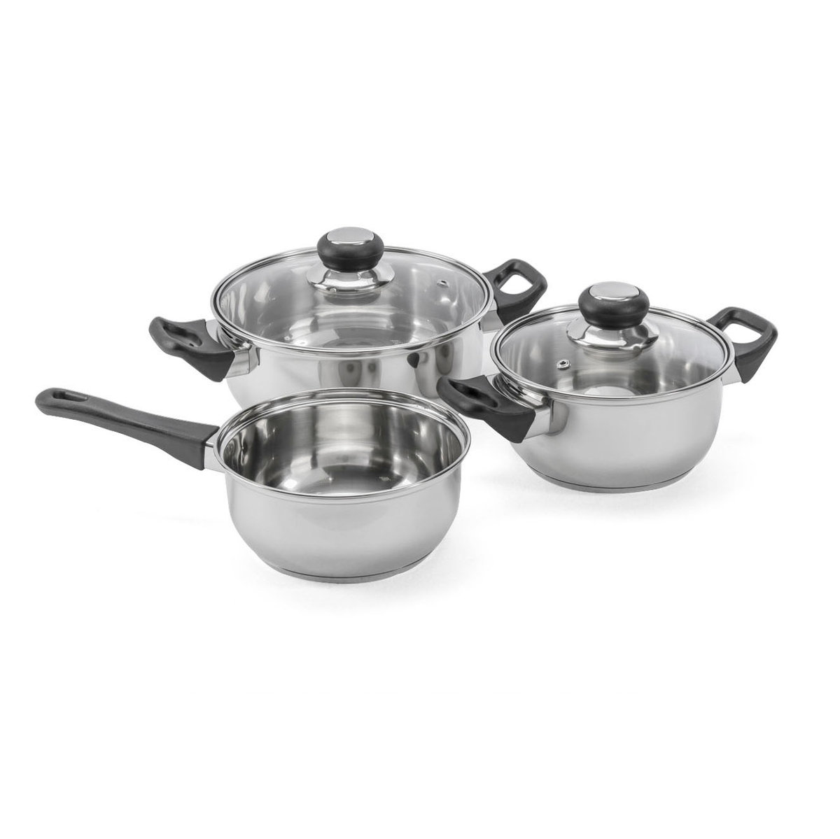 Zestaw Garnków 5-El. 1,7L, 2,8L, 1,5L - Niezbędny W Każdej Kuchni