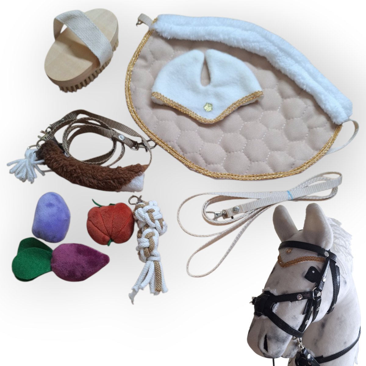 Derka dla hobby horse a3-nauszniki-smaczki -szczotka