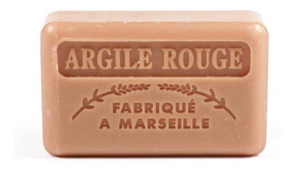 Foufour, mydło marsylskie z glinką czerwoną i masłem shea, 125 g