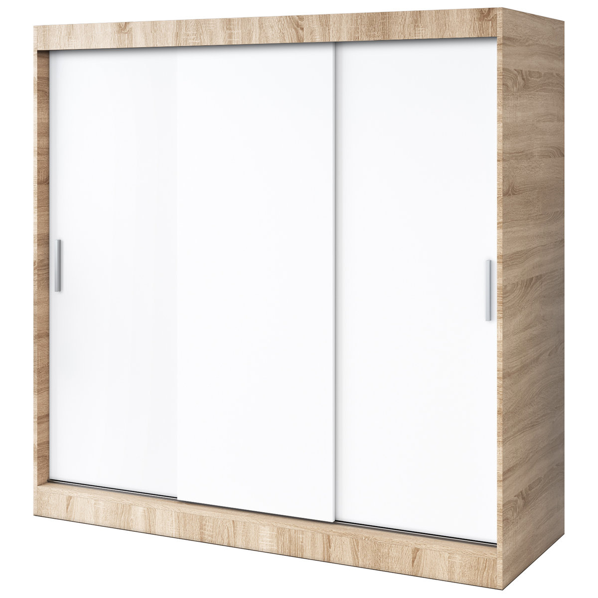 Szafa przesuwna 200x200 Gold , Dąb Sonoma / Biały mat