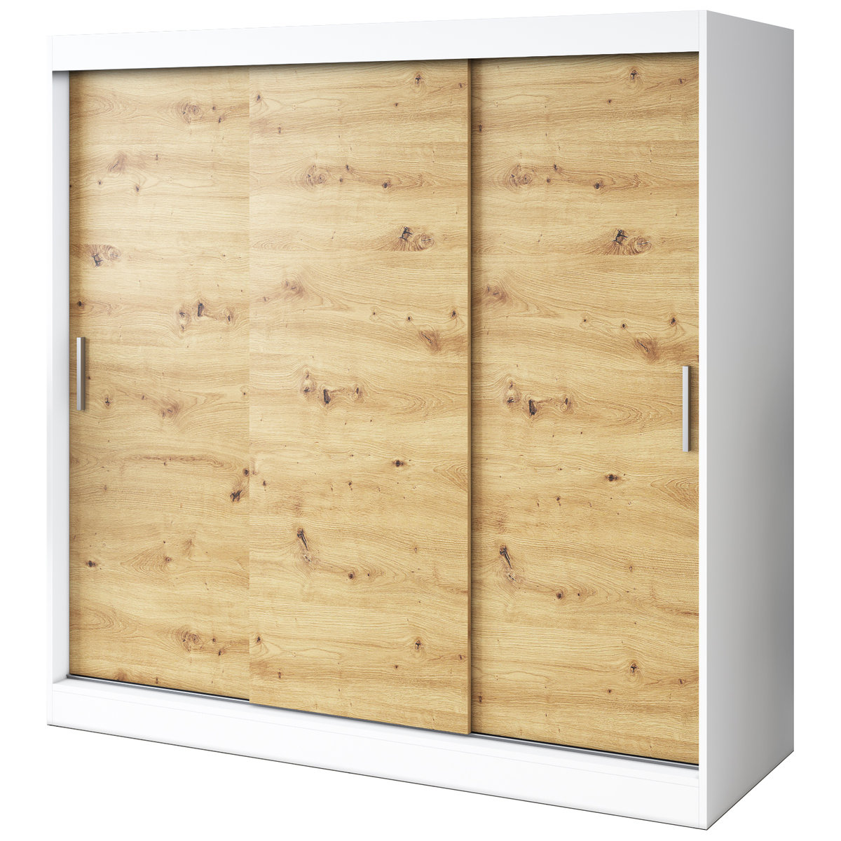 Szafa przesuwna 200x200 Gold , Biały mat / Dąb Artisan
