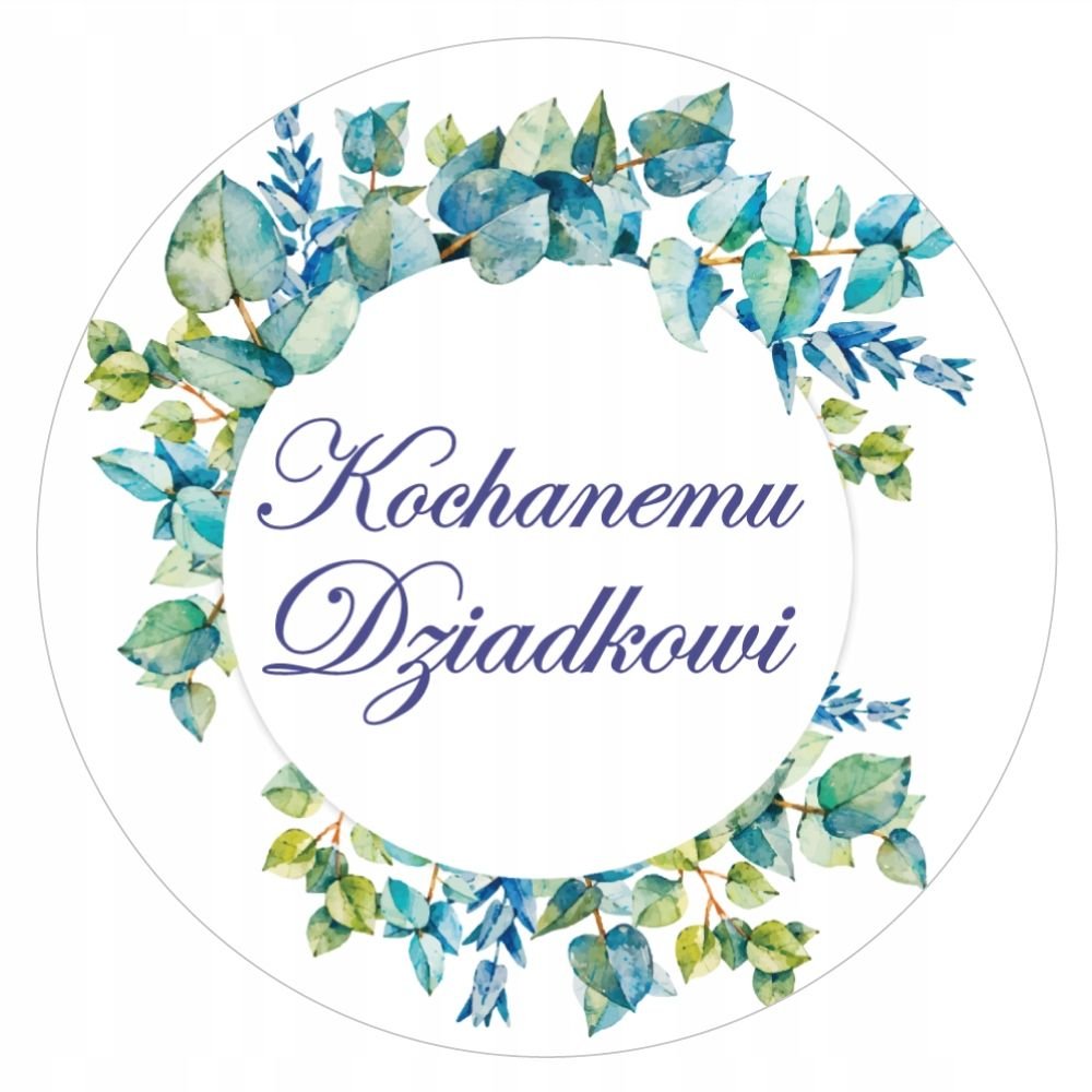 Naklejki Na Prezent Dla Dziadka - 12 Sztuk, Średnica 55 Mm