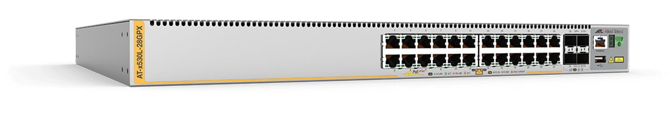 Allied Telesis AT-x530L-28GPX-50 Zarządzany L3+ Gigabit Ethernet (10/100/1000) Obsługa PoE 1U Szary