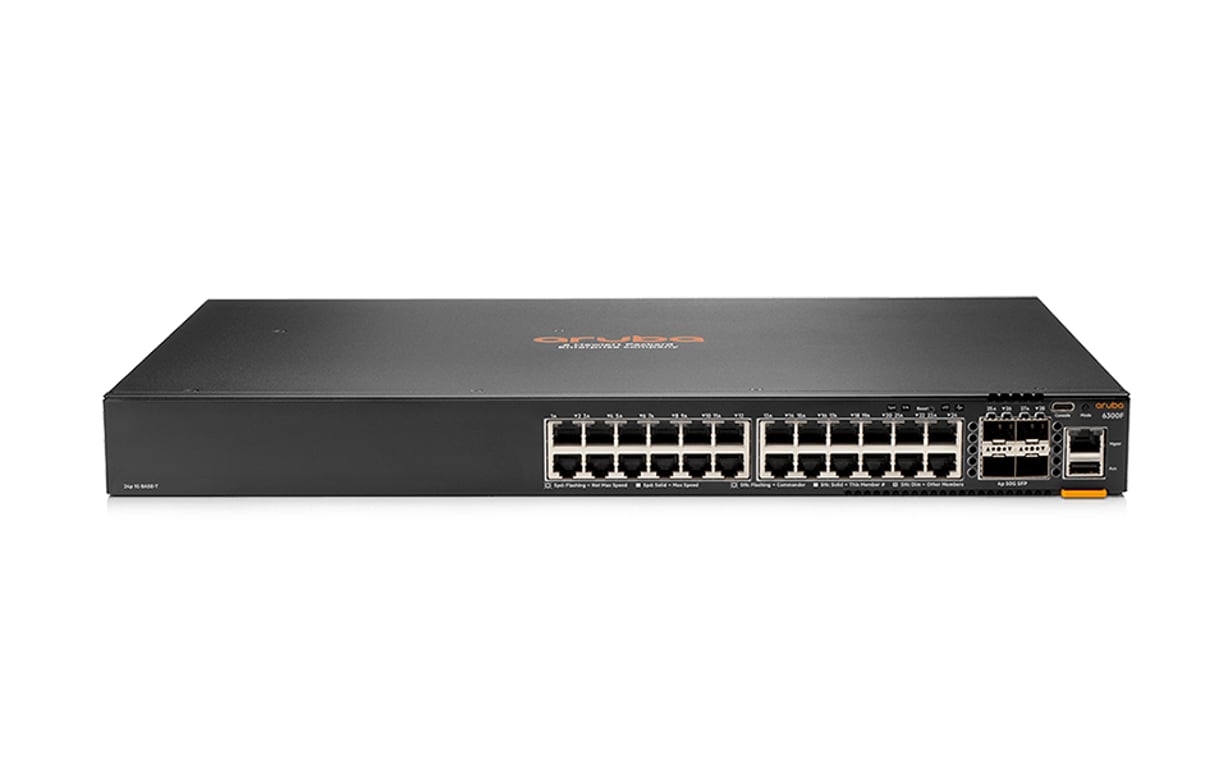 HPE Aruba Networking CX 6300F Zarządzany L3 Gigabit Ethernet (10/100/1000) Czarny