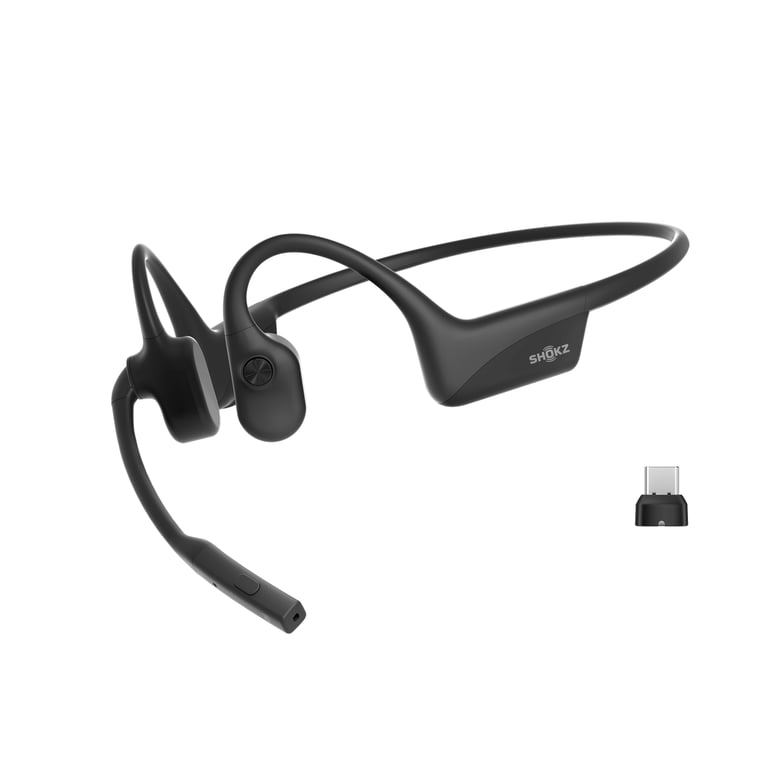 SHOKZ OpenComm2 UC 2025 Upgrade Zestaw słuchawkowy Bezprzewodowy Nauszny Biuro/centrum telefoniczne Bluetooth Czarny