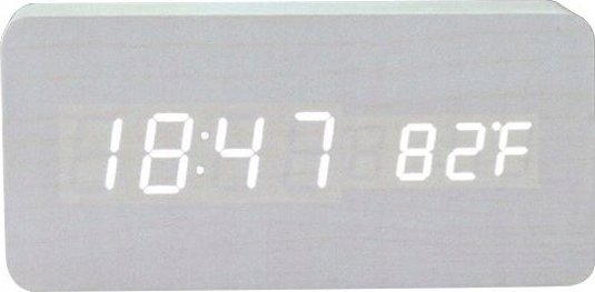 OEM Zegar biurkowy elektroniczny ze stacją pogody biały NSD-5020