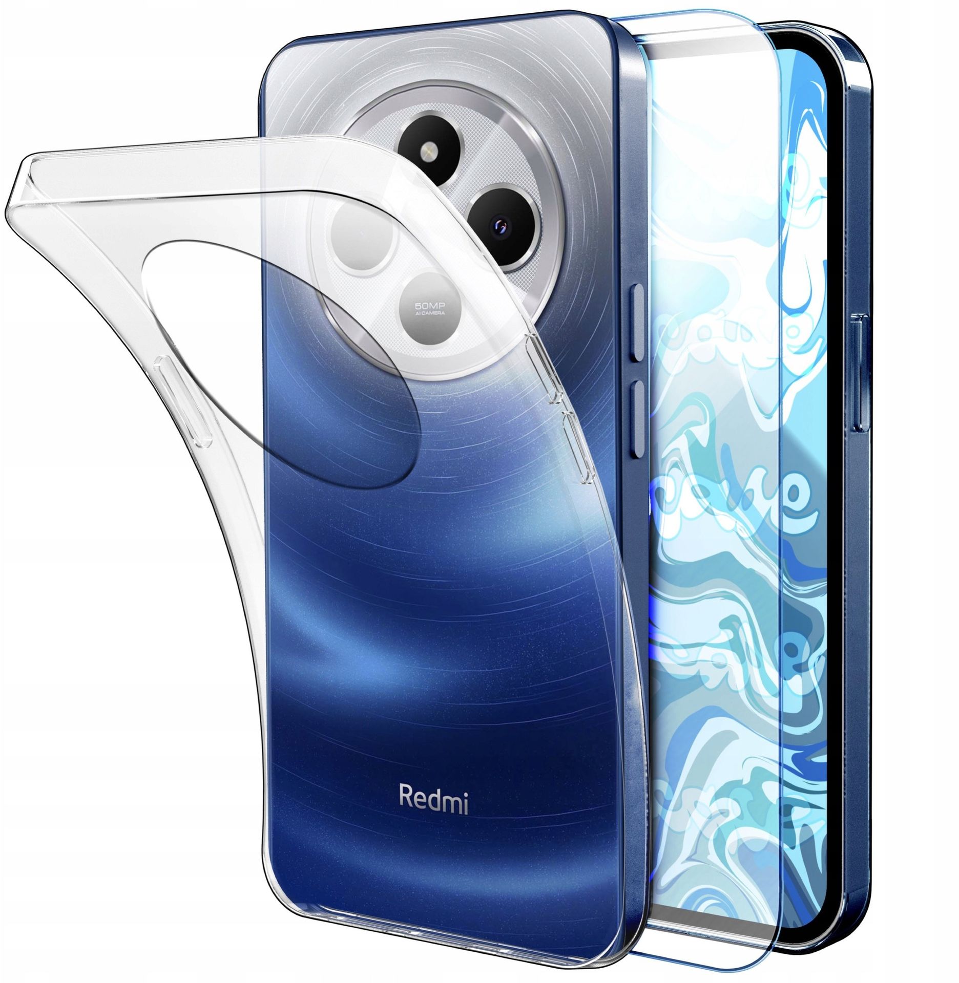 Etui Do Xiaomi Redmi 14C 4G / A4 / POCO C75 Przezroczyste, Case Szkło