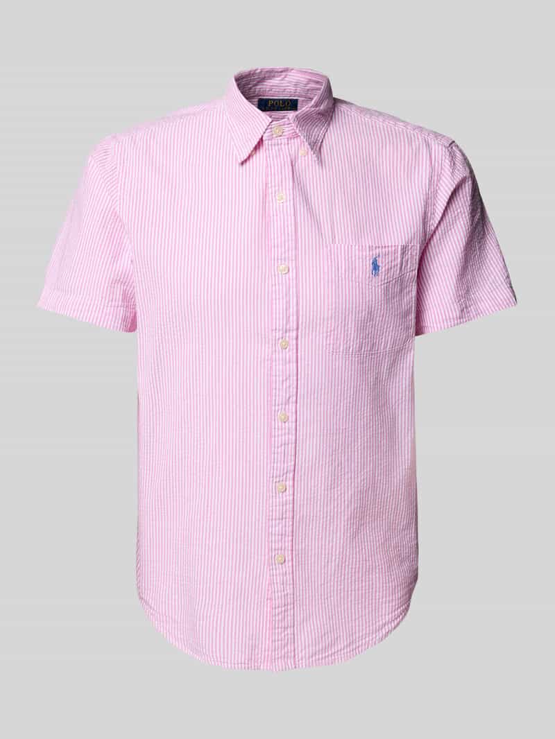 Koszula casualowa o kroju custom fit z kołnierzykiem typu button down