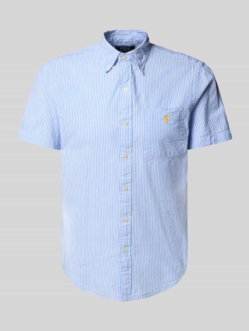 Koszula casualowa o kroju custom fit z kołnierzykiem typu button down