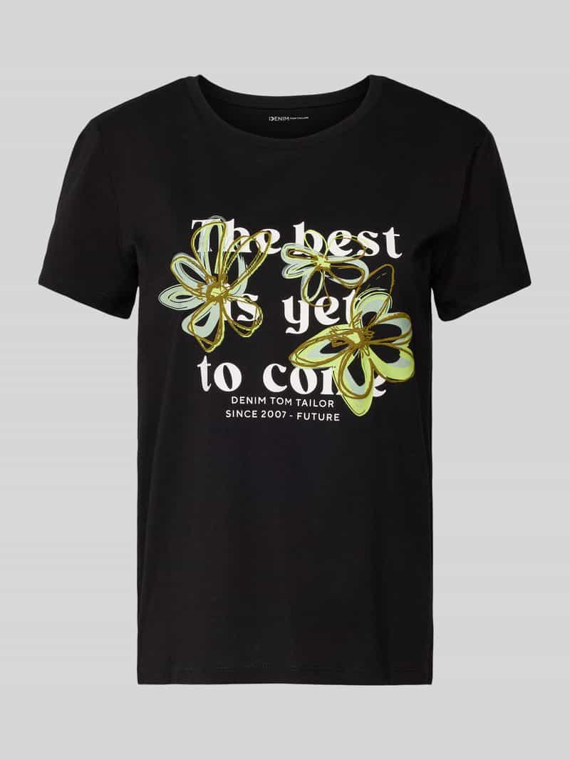 T-shirt o kroju regular fit z czystej bawełny