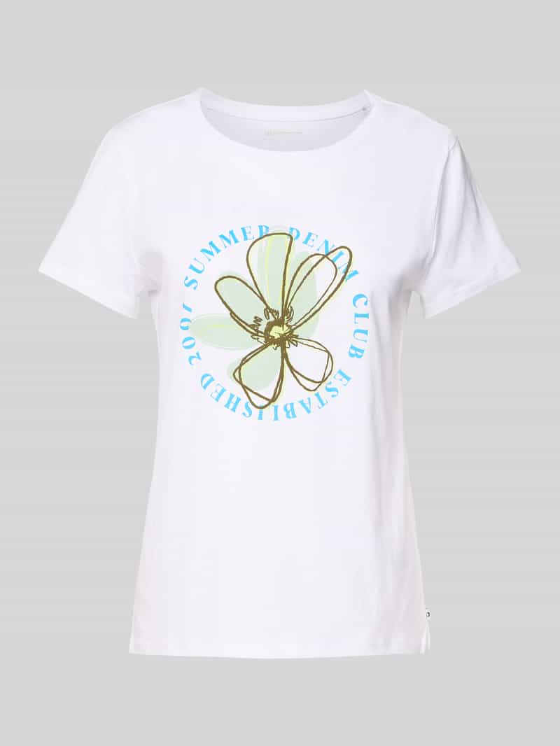 T-shirt o kroju regular fit z czystej bawełny