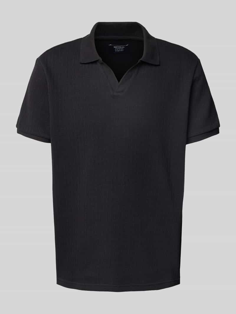Koszulka polo o kroju regular fit z dekoltem w serek