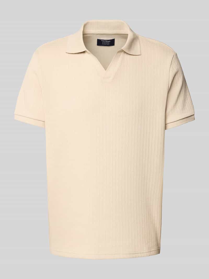 Koszulka polo o kroju regular fit z dekoltem w serek