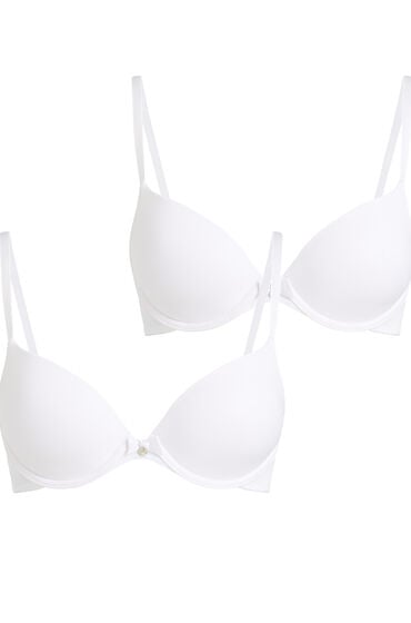 Hunkemöller 2 sztuki biustonoszy usztywnianych z fiszbinami Biały