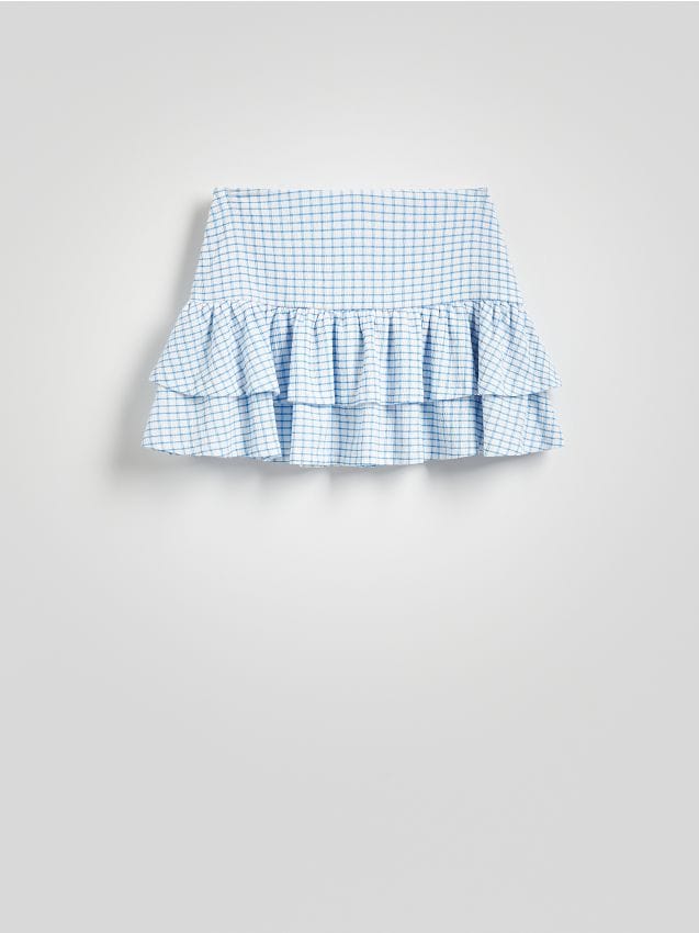 Reserved - Spódnica mini w kratę - wielobarwny