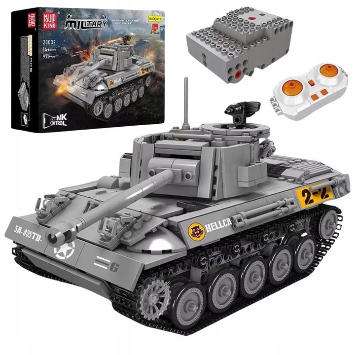 KLOCKI MOULD KING 20032 CZOŁG NISZCZYCIEL M16 HELLCAT DESTROYER 971 EL.