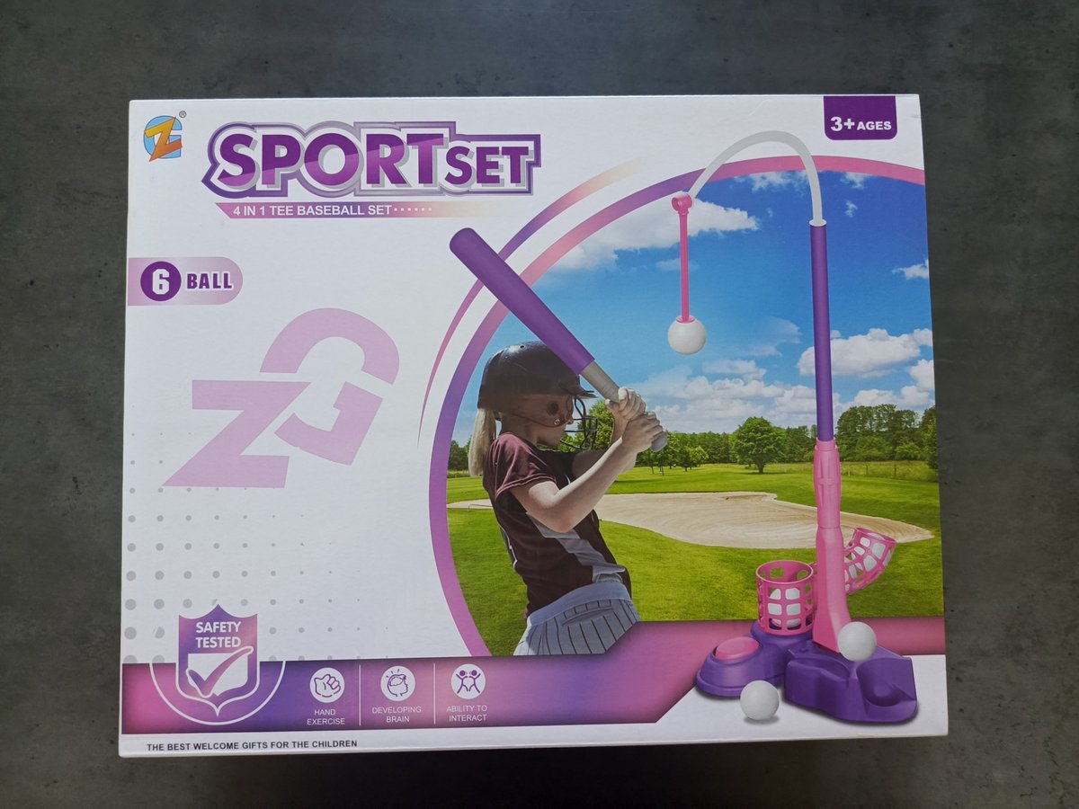 Gra baseball dla dzieci 4 w 1 zabawka sportowa na zewnątrz