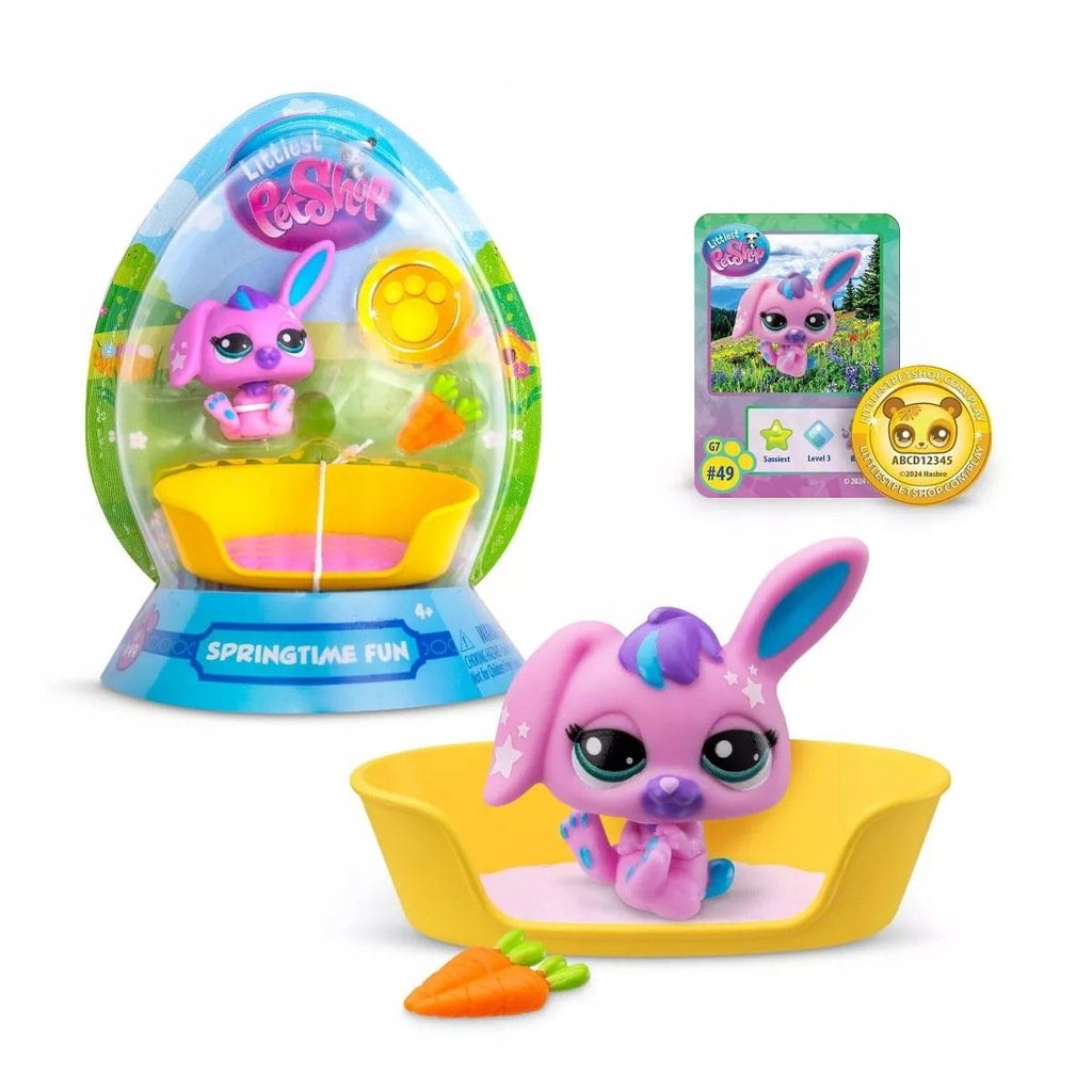 Littlest PetShop Springtime Fun Królik Króliczek w jajku + akcesoria