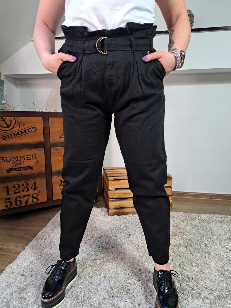 Alpha Industries spodnie typu PAPERBAG czarne S