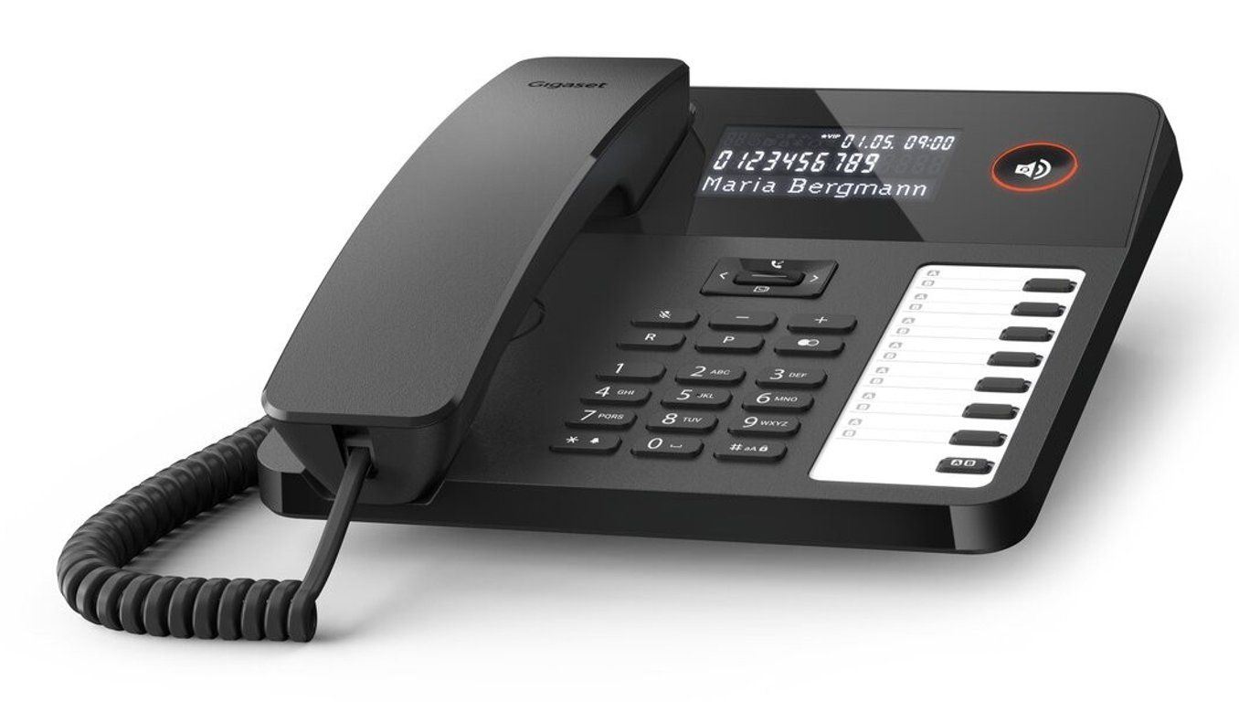 Gigaset DESK 600 Telefon analogowy Nazwa i identyfikacja dzwoniącego Czarny