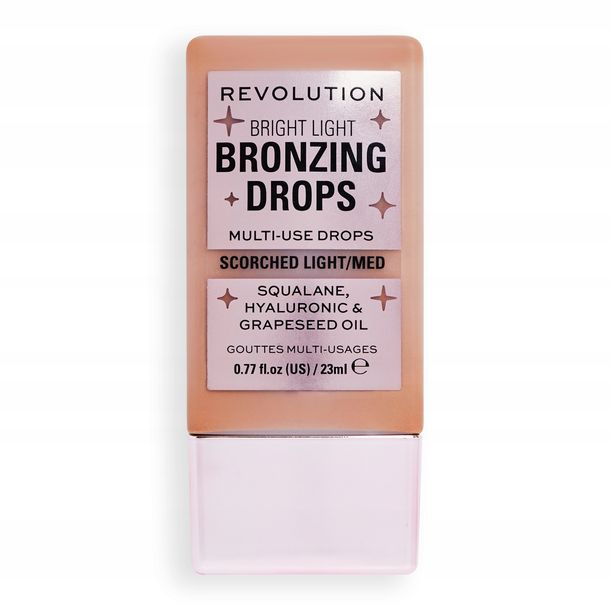 Makeup Revolution Bright Light krople brązujące do ciała W101 Scorched Light 23ml