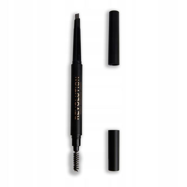 MAKEUP REVOLUTION Duo Brow Definer Pencil Kredka do brwi Medium Brown 0,3g MR Medium Brown 0.2 g