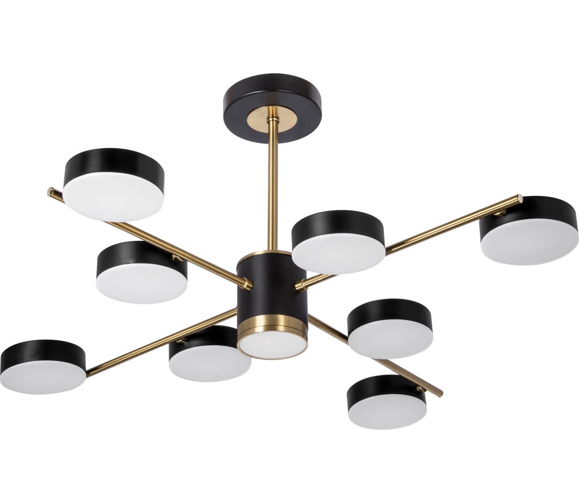LED Żyrandol 8xLED/7W/230V + LED/6W 3000-6000K śr. 77 cm złoty/czarny