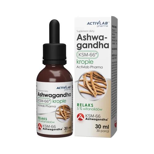ActivLab Pharma Ashwagandha KSM-66, krople, 30 ml