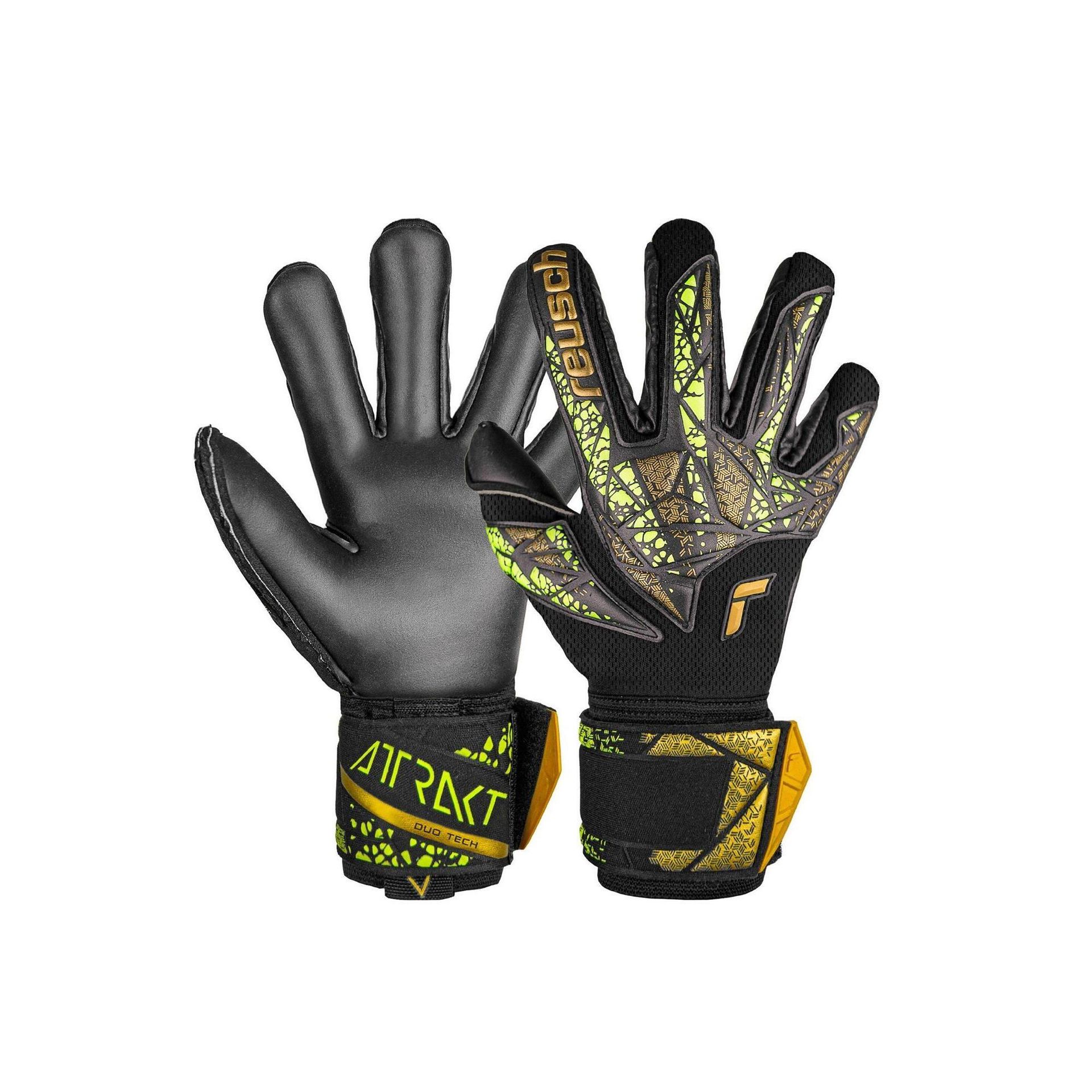 Rękawice Reusch Attrakt Duo Finger Support 54 70 050 7739 czarny 9,5