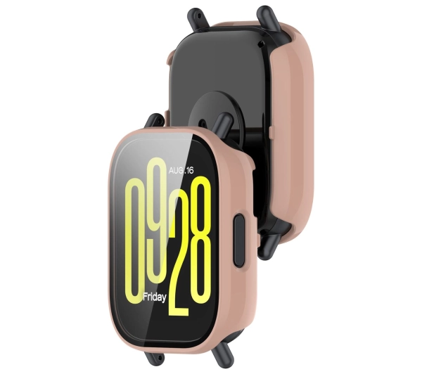 Bizon Etui ze szkłem do zegarka Case+Glass Watch do Xiaomi Redmi Watch 5 Lite, różowe