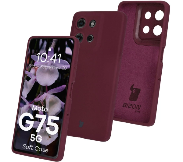 Bizon Silikonowe Soft do Motorola Moto G75 5G Ciemno-fioletowy