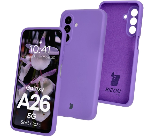 Bizon Silikonowe Soft do Galaxy A26 5G Fioletowy