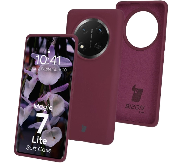 Bizon Silikonowe Soft do Honor Magic7 Lite Ciemno-fioletowy
