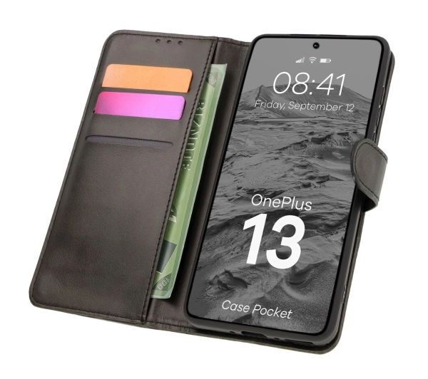 Bizon z klapką Pocket do OnePlus 13 Czarny