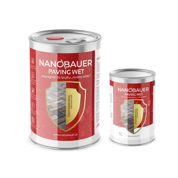 Impregnat do bruku i kostki brukowej mokry efekt pogłębiacz koloru - NANOBAUER® PAVING WET