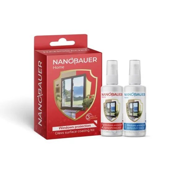 Impregnat NANOBAUER? GLASS HOME - trzyletnie utrzymanie czystych okien