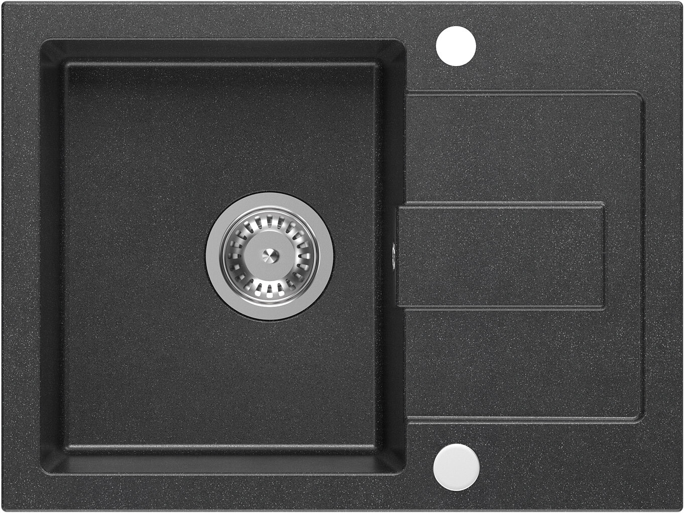 Zlewozmywak granitowy Kernau KGS K 4560 1B1D Black Metallic