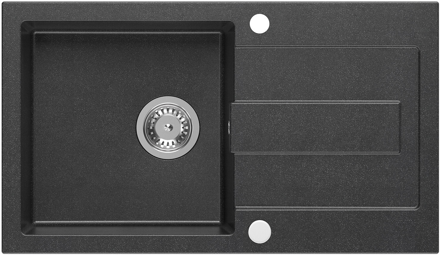 Zlewozmywak granitowy Kernau KGS K 5078 1B1D Black Metallic