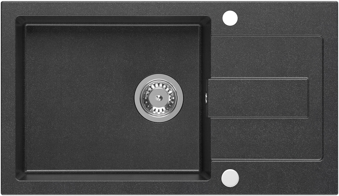 Zlewozmywak granitowy Kernau KGS K 6078 1B1D Black Metallic