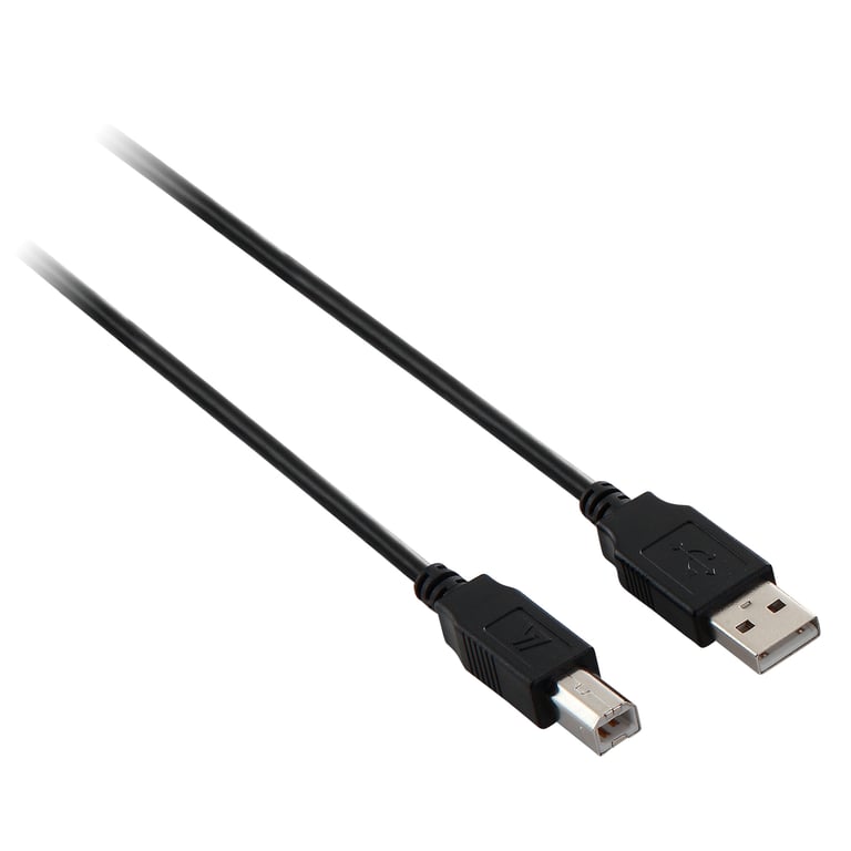 V7 V7E2USB2AB-03M kabel USB 3 m USB 2.0 USB A USB B Czarny V7E2USB2AB-03M