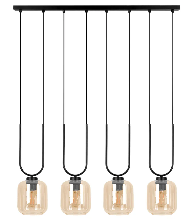 Wisząca lampa ze szklanymi kloszami beżowa M4-L41